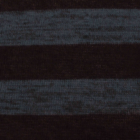 Dark Blue Horizontal-Stripe Rib Knit, Poly-Viscose, 150 gsm