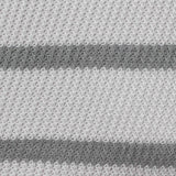 White Horizontal-Stripe Rib Knit, Polyester