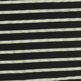 Black Horizontal-Stripe Rib Knit, Viscose