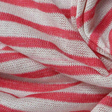 Pink Horizontal-Stripe Rib Knit, Viscose-Poly — texture