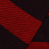 Red Stripes Rib Knit, Viscose