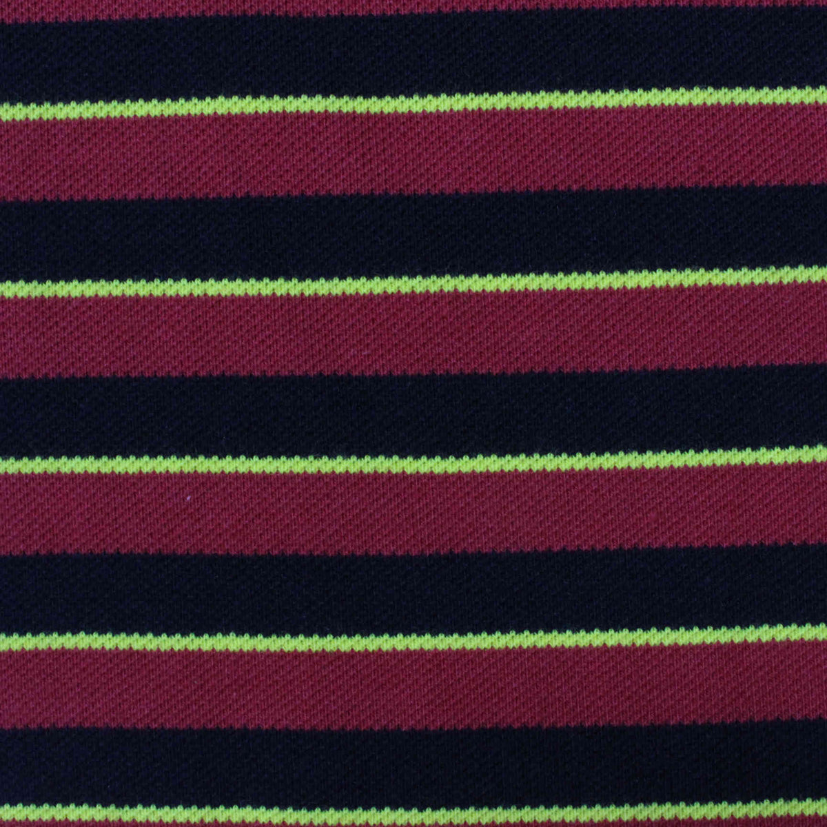 Dark Red Horizontal-Stripe Rib Knit, Cotton