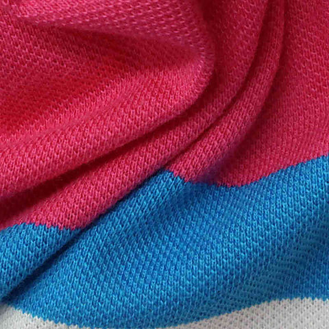 White Horizontal-Stripe Rib Knit, Cotton