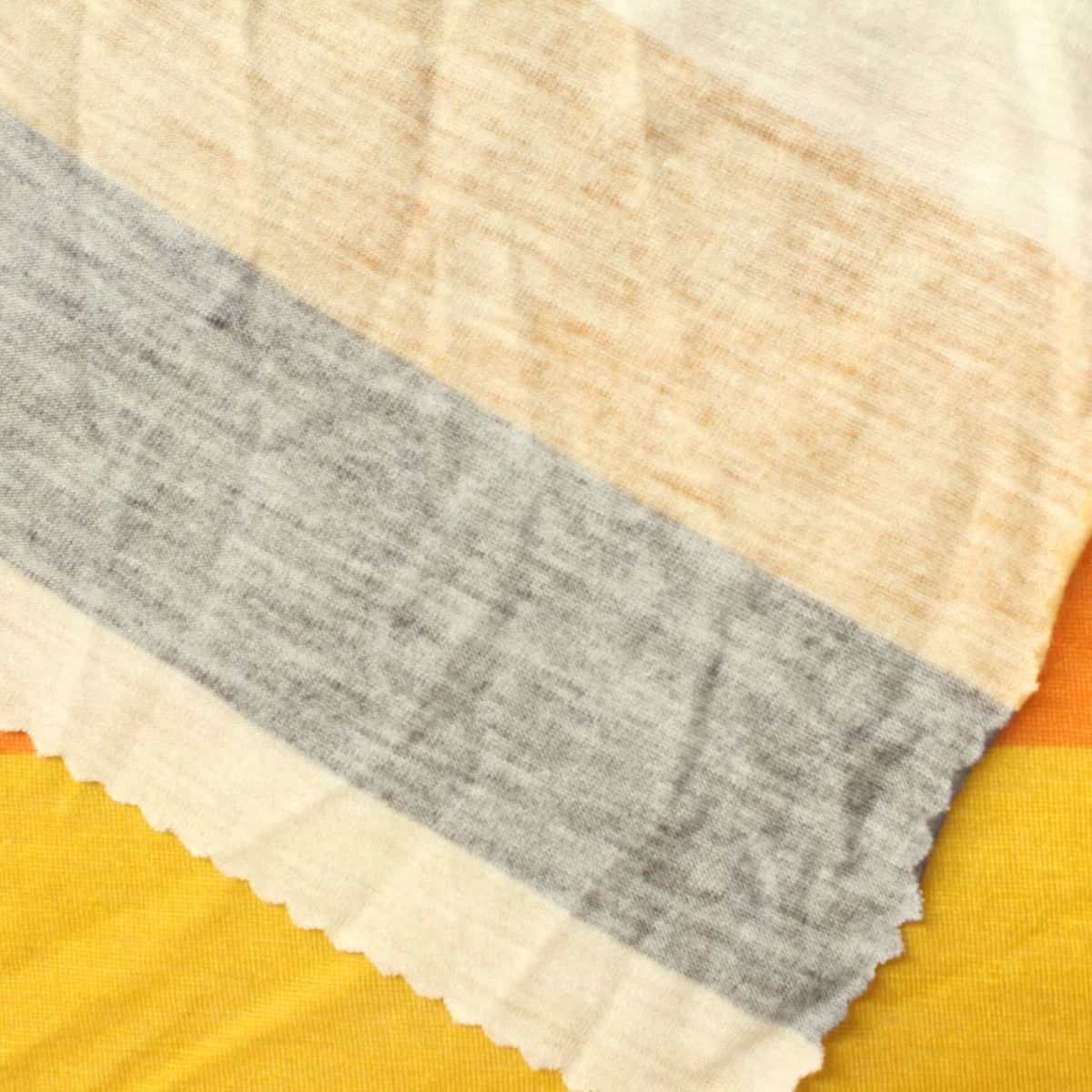 Beige Diagonal-Stripe Rib Knit, Viscose