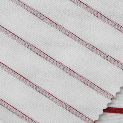 Red Diagonal-Stripe Chunky Knit, Polyester, 291 gsm