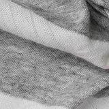 Grey Horizontal-Stripe Rib Knit, Cotton-Poly — texture