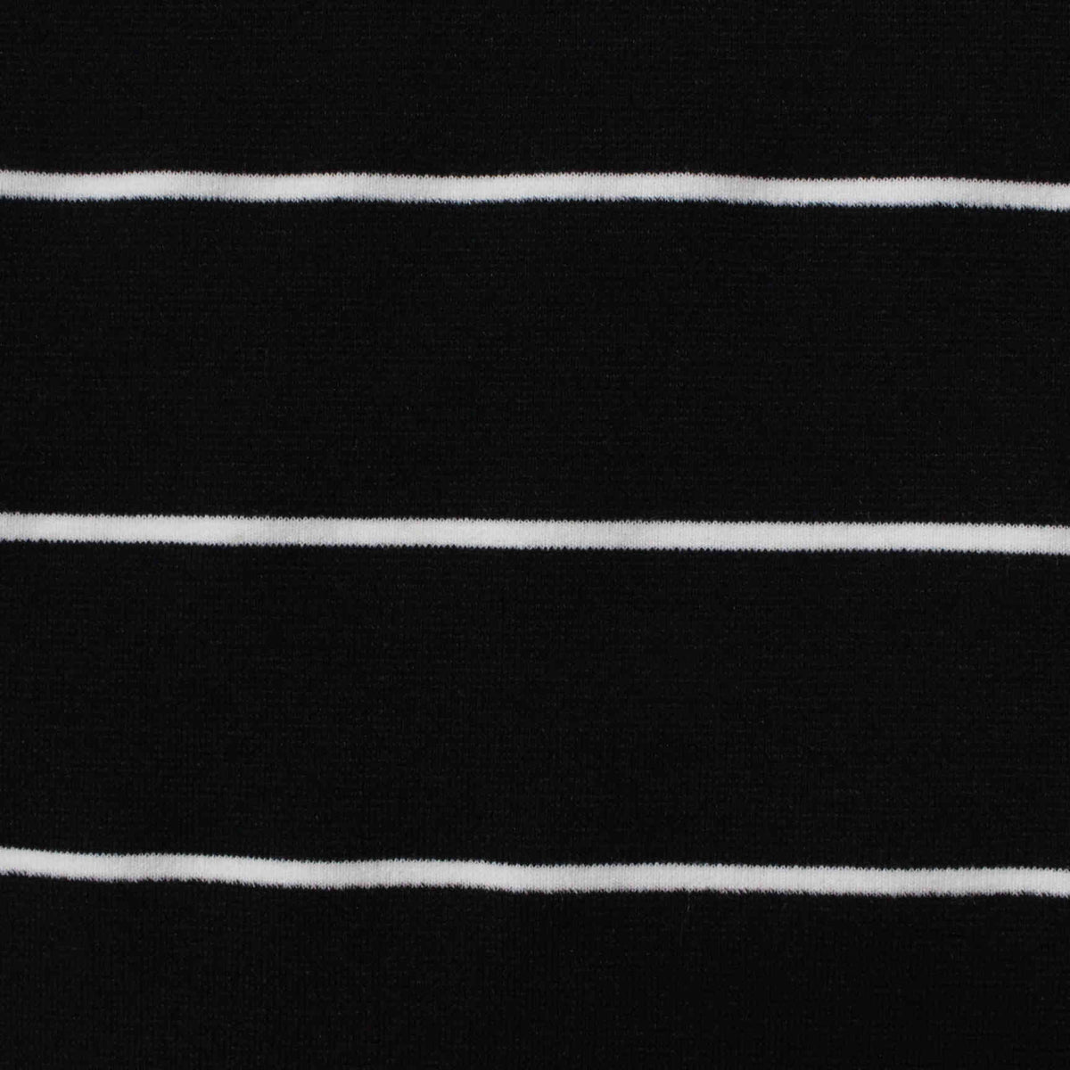 White Horizontal-Stripe Ponte Knit, Viscose-Poly, 247 gsm