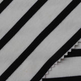 Black Diagonal-Stripe Knit, Viscose