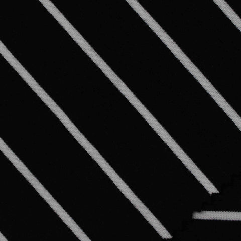 Black Stripe Knit, 335 gsm