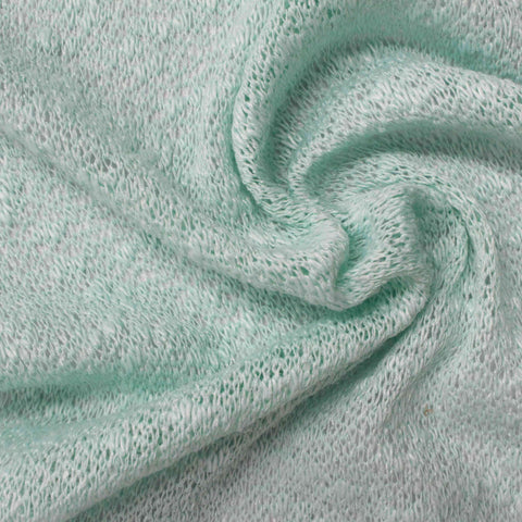 Light Green Marl Chunky Knit, 167 gsm