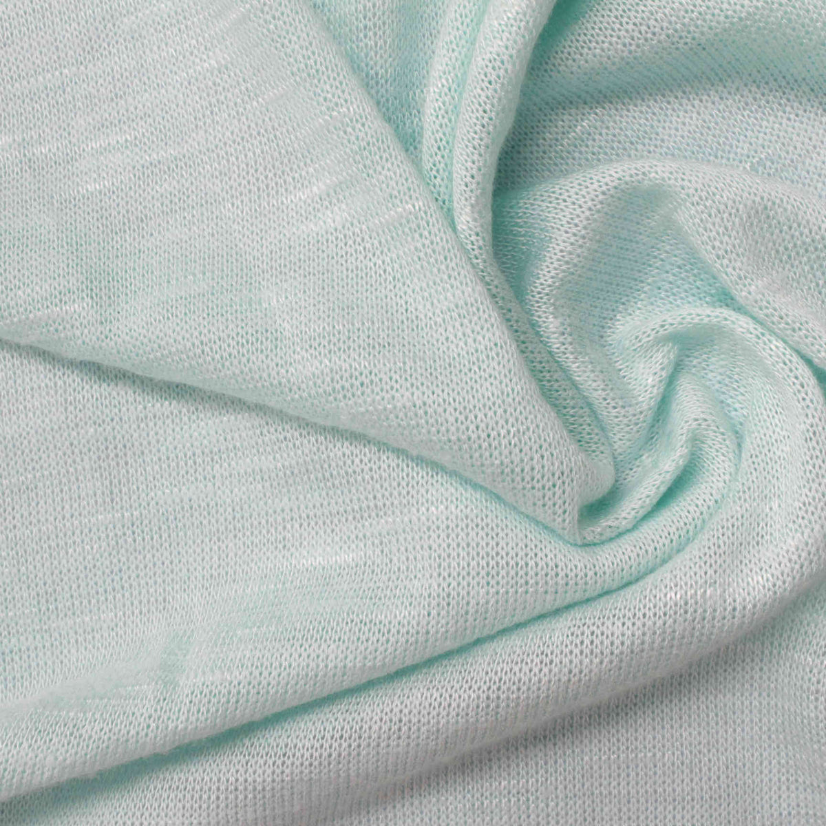 Light Blue-Green Marl Chunky Knit, 191 gsm