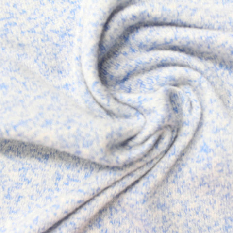 Light Blue Marl Chunky Knit, 210 gsm