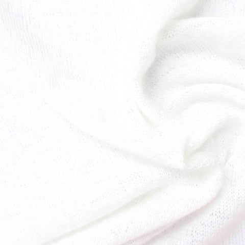Chunky Knit Fabric, 167 gsm, 155 cm — White