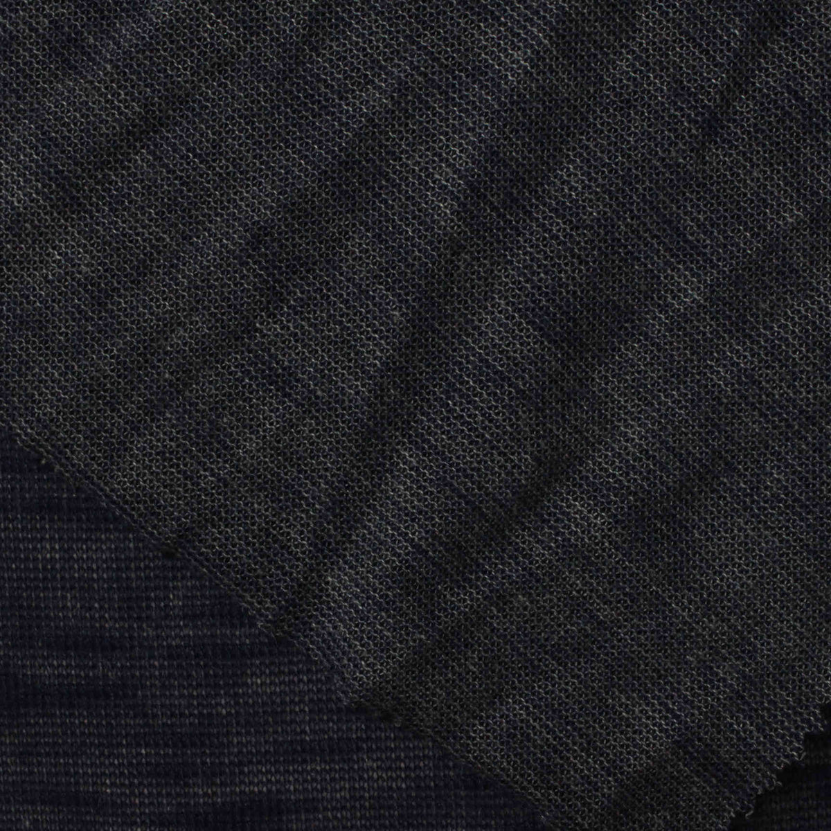 Dark Grey Marl Chunky Knit, Viscose-Poly, 138 gsm