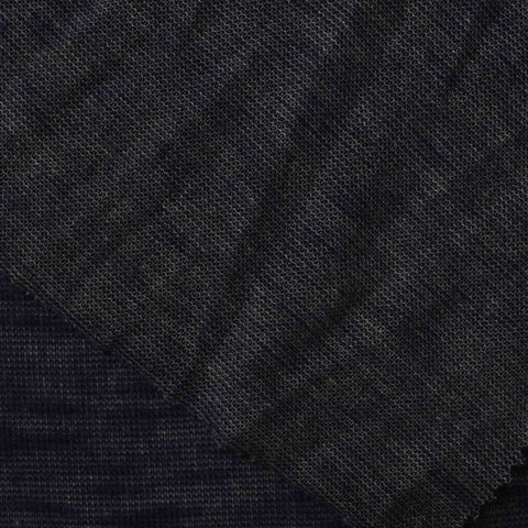Dark Grey Marl Chunky Knit, Viscose-Poly, 138 gsm