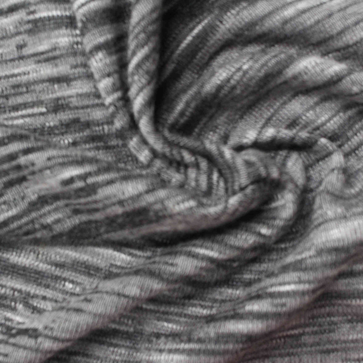 Heathered Grey Marl Chunky Knit, Viscose-Poly, 169 gsm