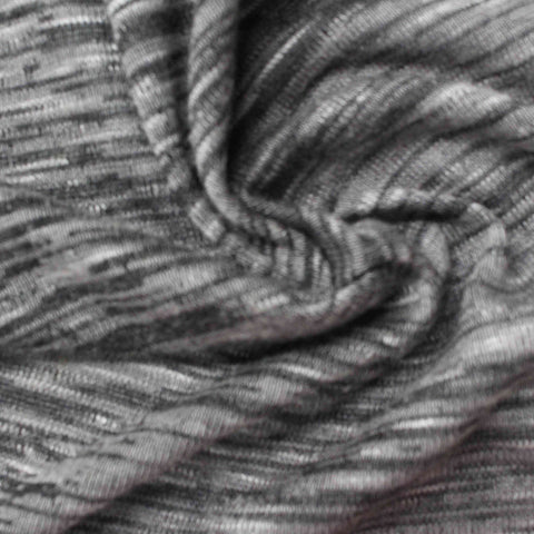 Heathered Grey Marl Chunky Knit, Viscose-Poly, 169 gsm