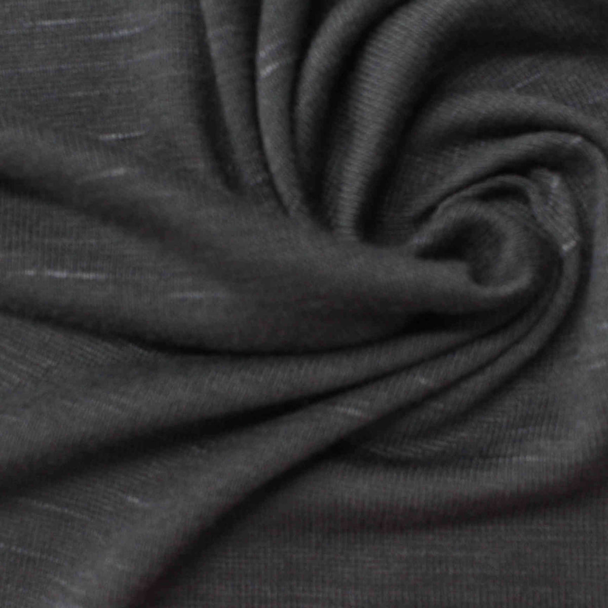 Dark Grey Marl Jersey Knit, Viscose-Poly, 173 gsm