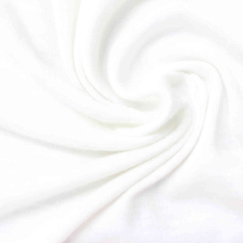 Viscose Polyester Stretch Chunky Knit Fabric, 154 gsm, 150 cm — White