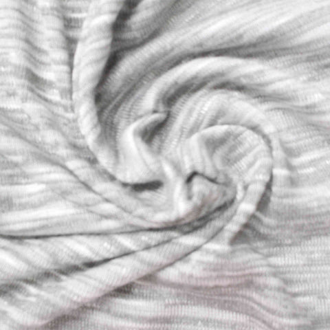Grey Heathered-Marl Chunky Knit, Viscose-Poly, 179 gsm