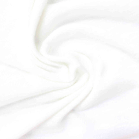 Viscose Polyester Stretch Chunky Knit Fabric, 173 gsm, 160 cm — White