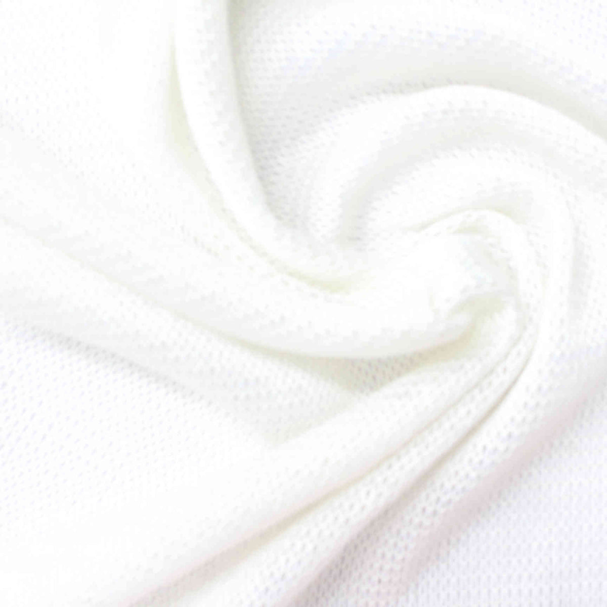 Viscose Polyester Chunky Knit Fabric, 127 gsm, 140 cm — White