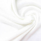 Viscose Polyester Chunky Knit Fabric, 127 gsm, 140 cm — White