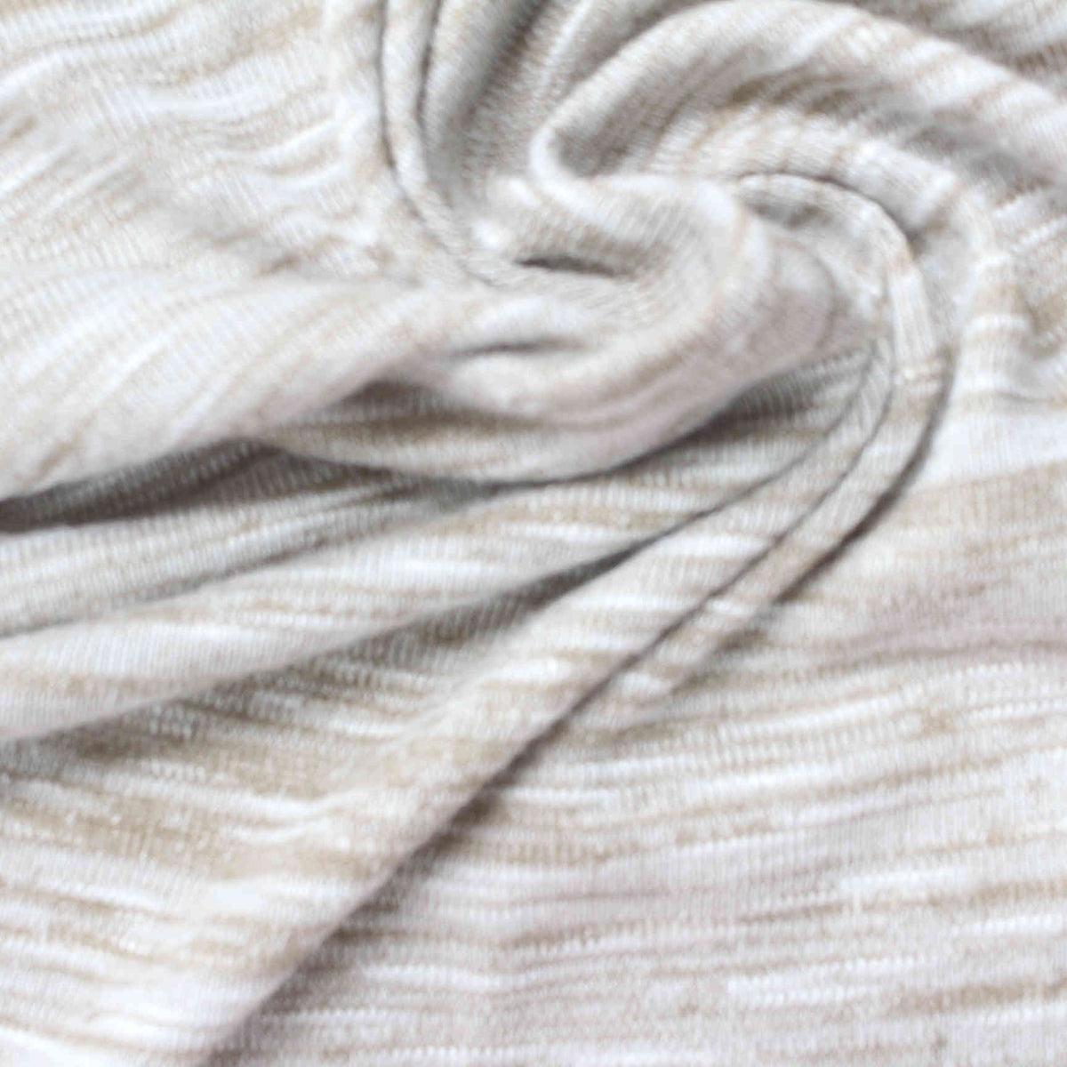 Light Beige Heathered-Marl Chunky Knit, 223 gsm