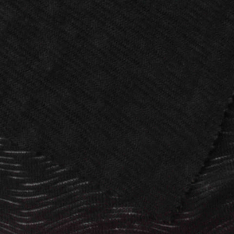Viscose Stretch Chunky Knit Fabric, 143 gsm, 135 cm — Black