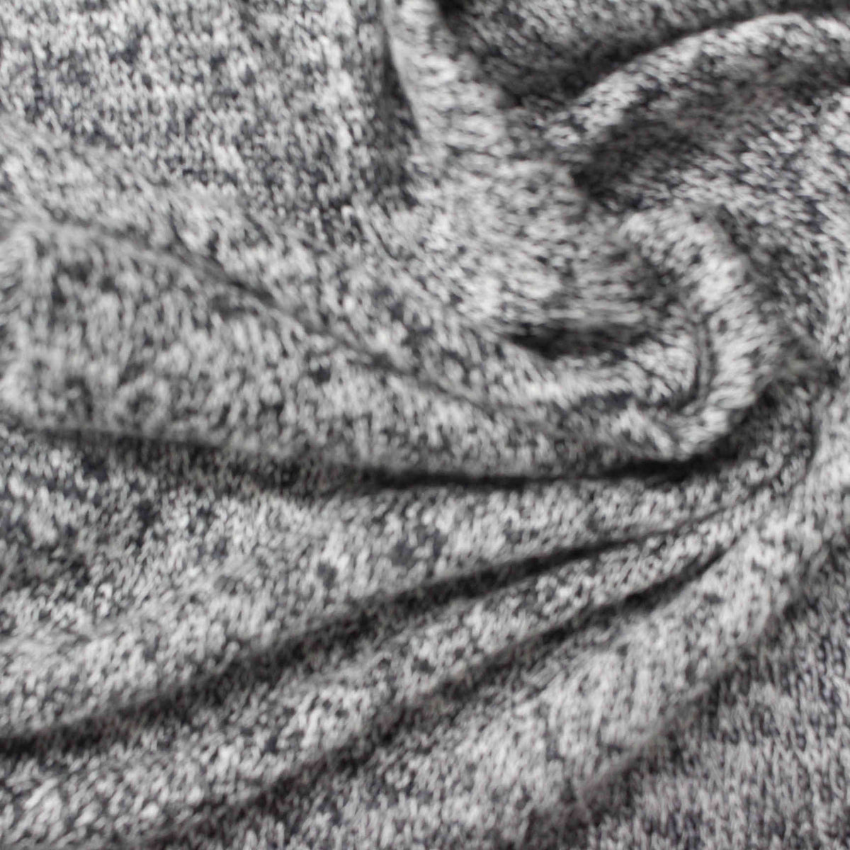 Viscose Polyester Stretch Chunky Knit Fabric, 170 gsm, 175 cm — Grey