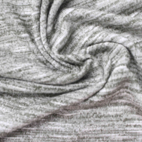 Grey Marl Chunky Knit, Viscose-Poly, 179 gsm