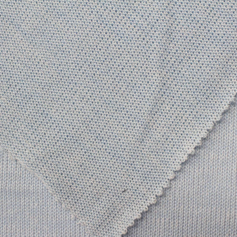 Polyester Viscose Stretch Chunky Knit Fabric, 150 gsm, 150 cm — Blue