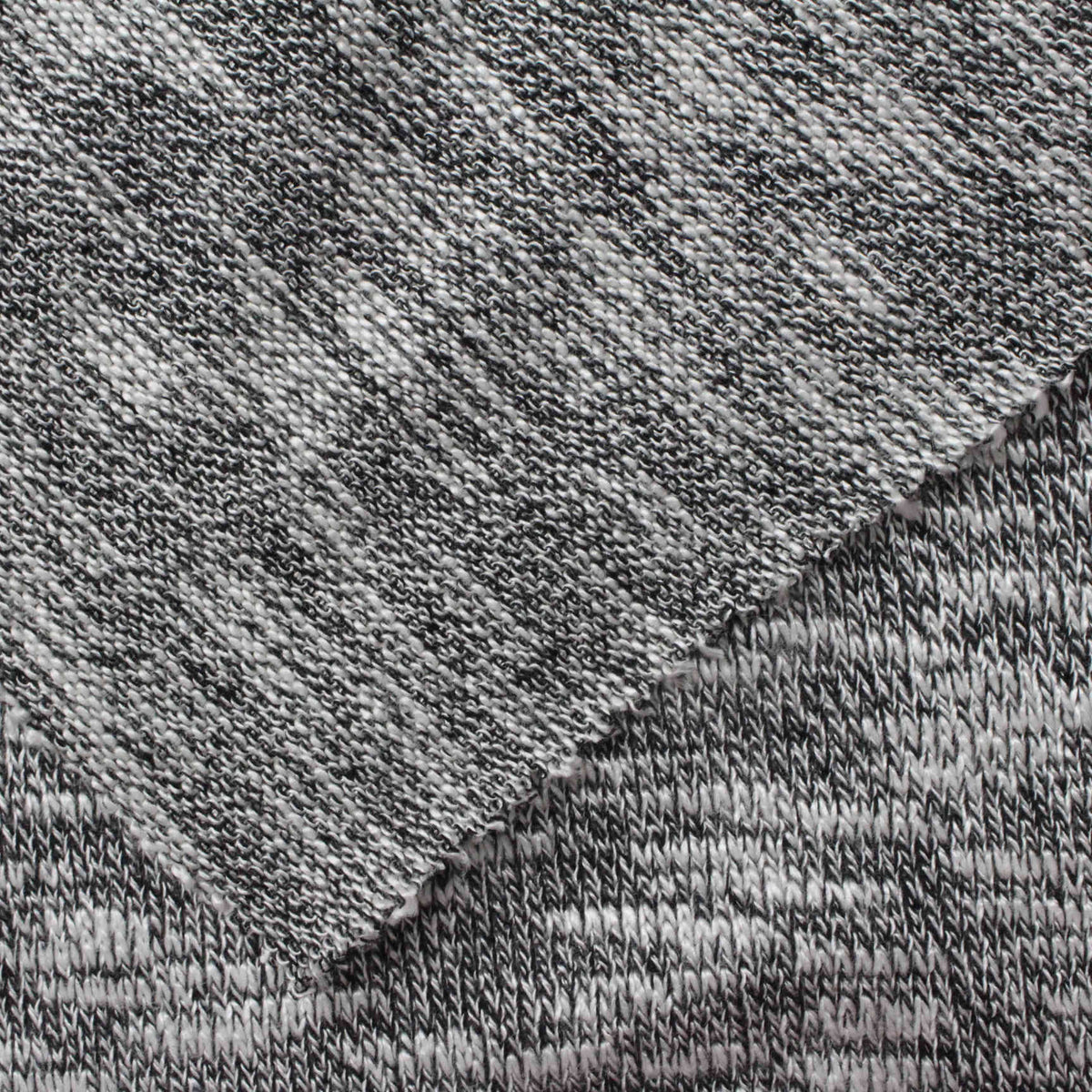 Black Marl Chunky Knit, Viscose-Poly, 211 gsm