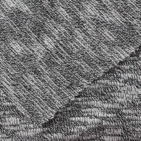 Black Marl Chunky Knit, Viscose-Poly, 211 gsm
