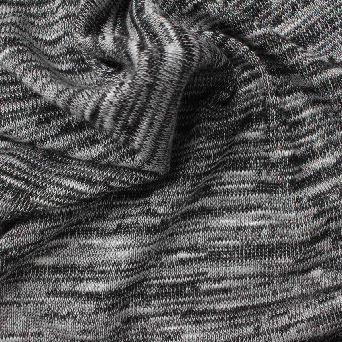 Black Marl Chunky Knit, Viscose-Poly, 185 gsm