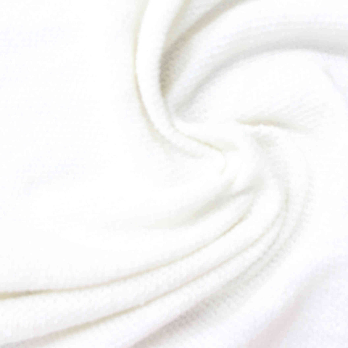 Polyester Cotton Chunky Knit Fabric, 175 gsm, 160 cm — White