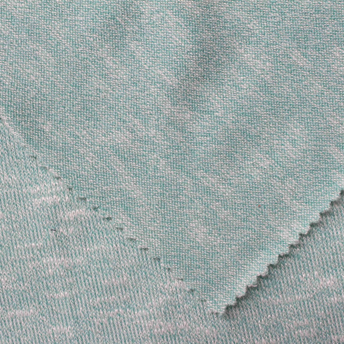 Light Blue Marl Chunky Knit, Viscose-Poly, 184 gsm