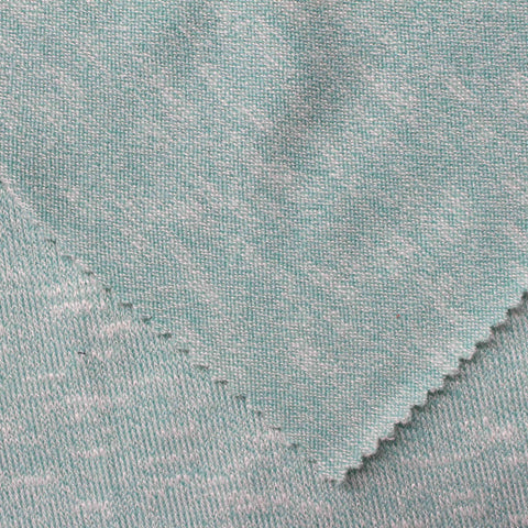 Light Blue Marl Chunky Knit, Viscose-Poly, 184 gsm