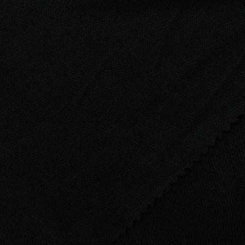 Viscose Polyester Stretch Chunky Knit Fabric, 183 gsm, 160 cm — Black