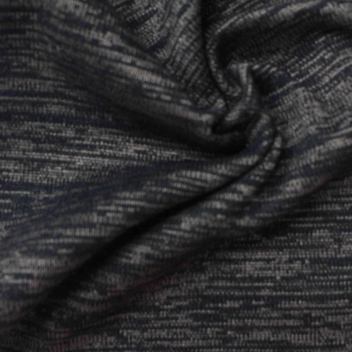 Dark Grey Marl Chunky Knit, Viscose-Poly, 289 gsm
