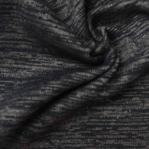 Dark Grey Marl Chunky Knit, Viscose-Poly, 289 gsm