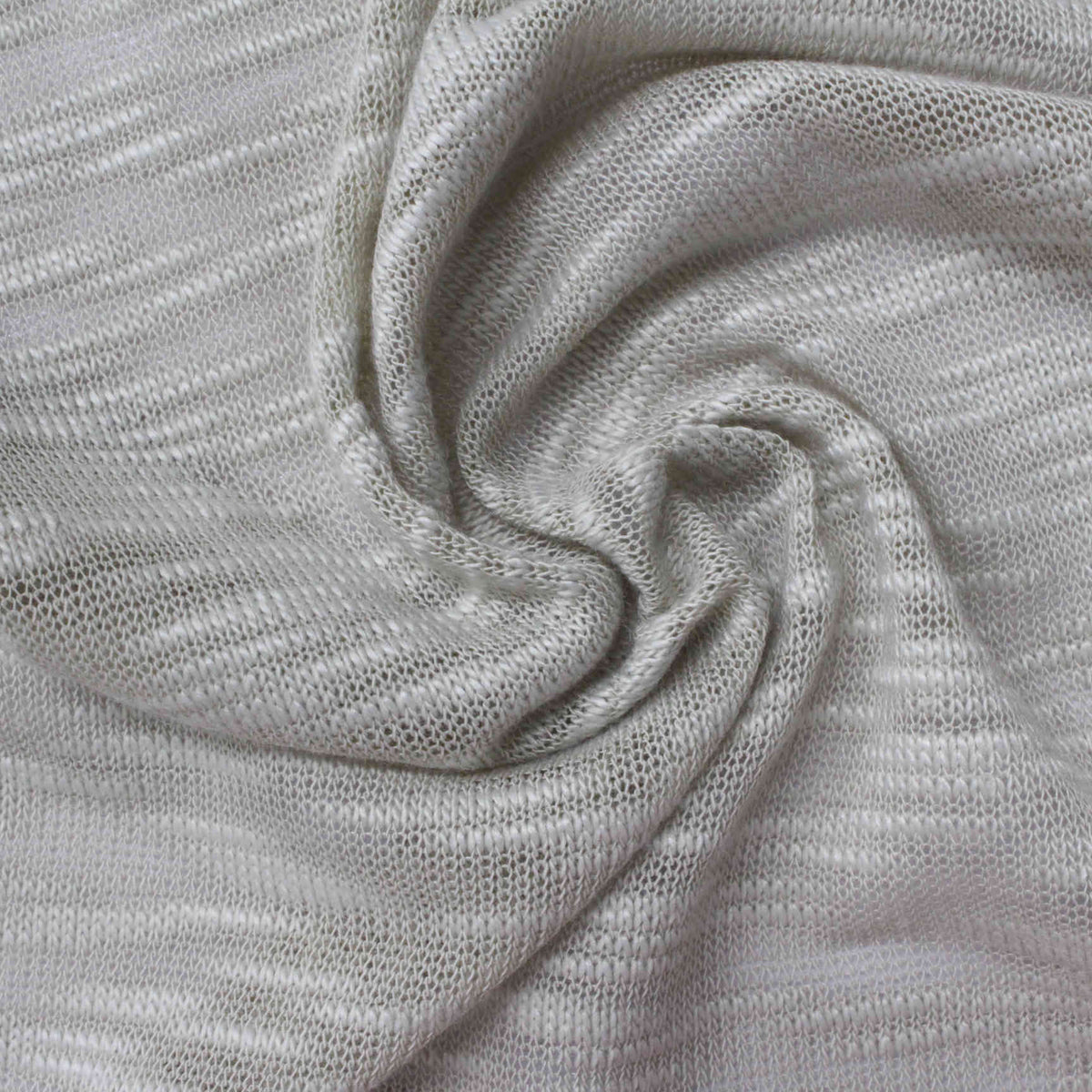 Polyester Stretch Chunky Knit Fabric, 200 gsm, 155 cm — Grey