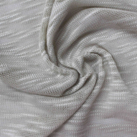 Polyester Stretch Chunky Knit Fabric, 200 gsm, 155 cm — Grey