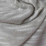 Polyester Stretch Chunky Knit Fabric, 200 gsm, 155 cm — Grey — texture