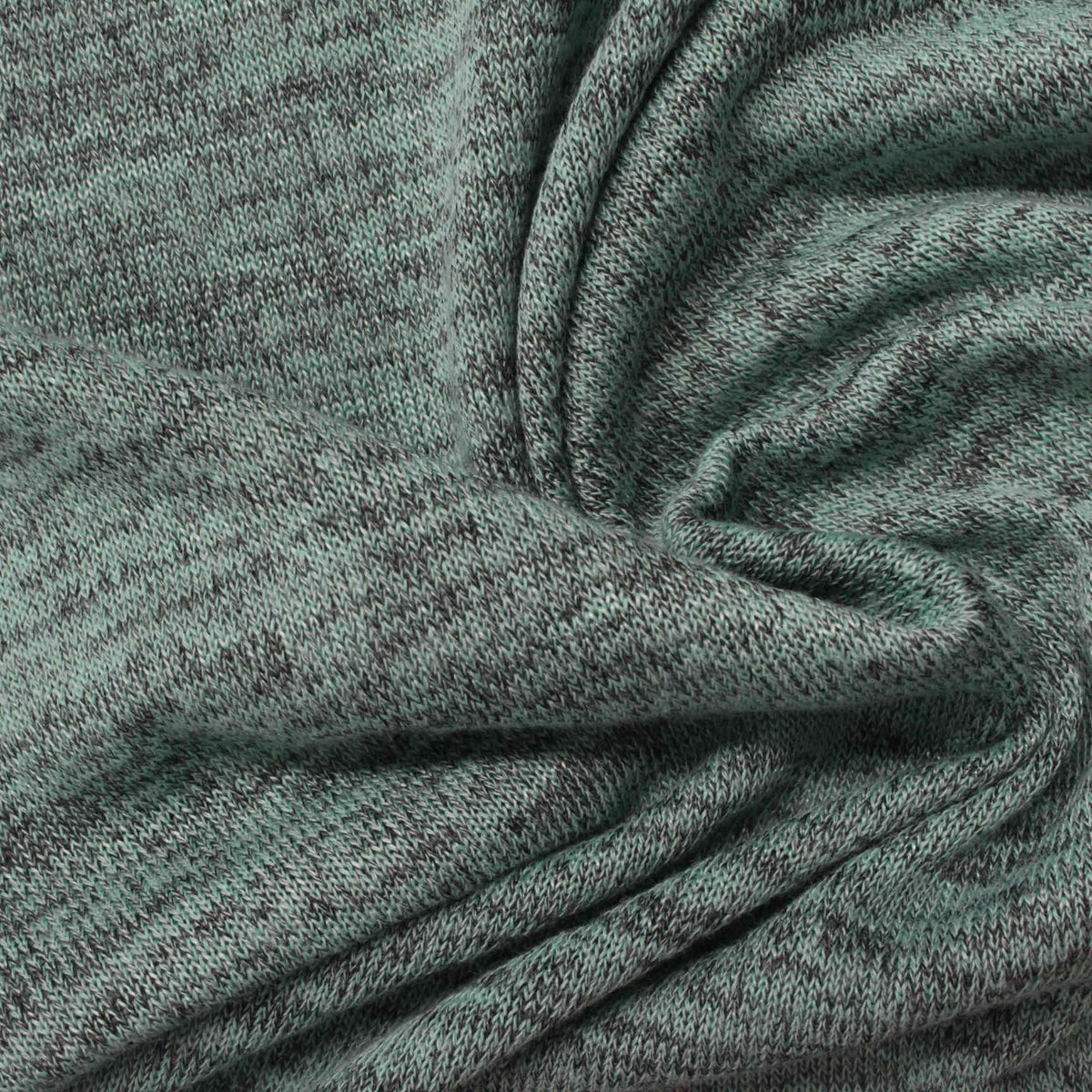 Light Green Marl Chunky Knit, Polyester, 204 gsm