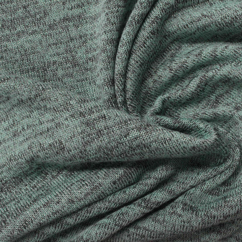 Light Green Marl Chunky Knit, Polyester, 204 gsm