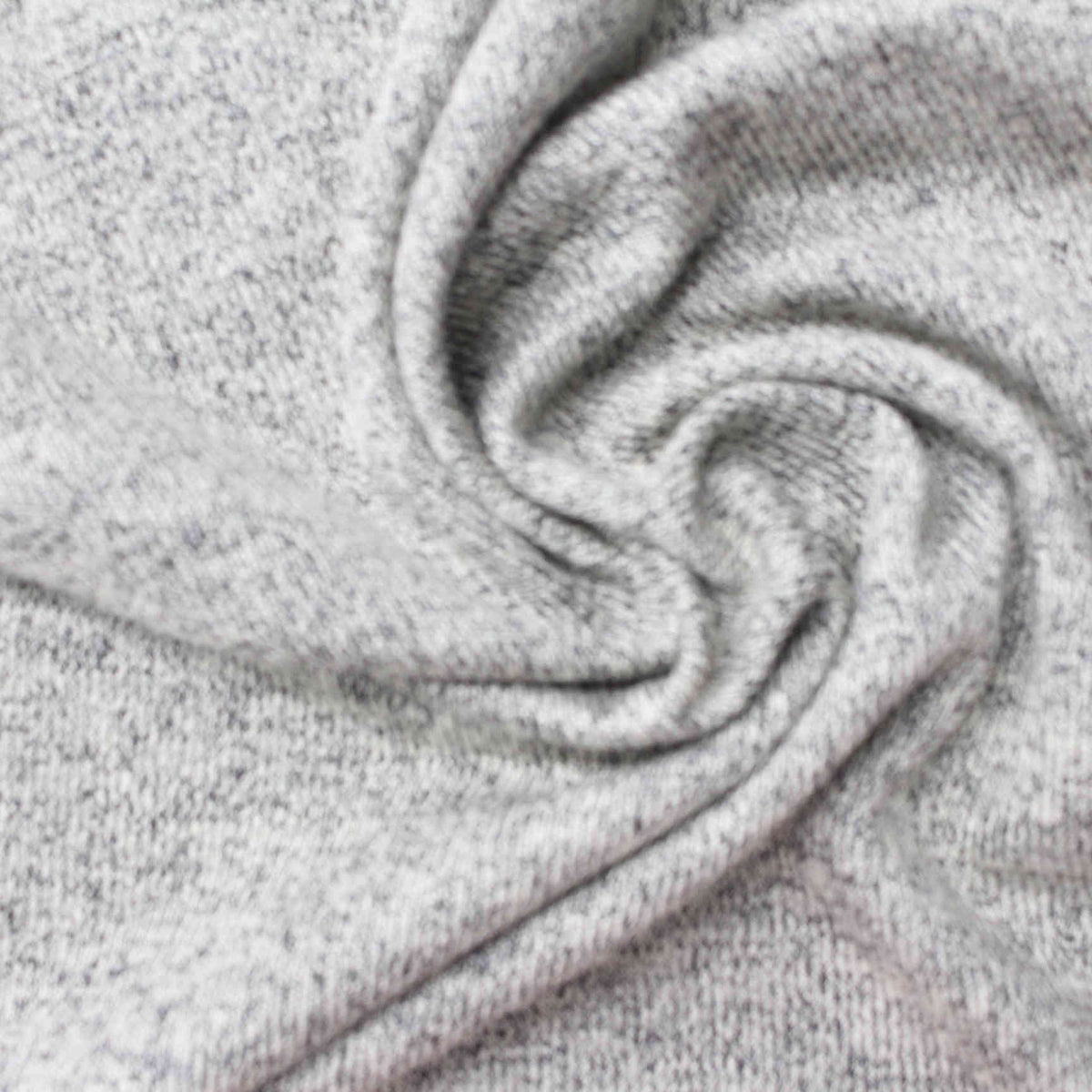 Light Grey Marl Chunky Knit, Viscose-Poly, 198 gsm