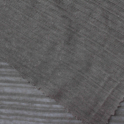 Polyester Viscose Chunky Knit Fabric, 104 gsm, 145 cm — Grey