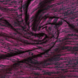 Dark Purple Marl Chunky Knit, Viscose-Poly