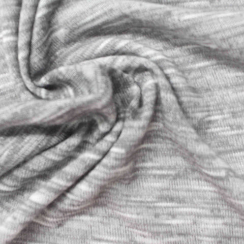 Grey Marl Chunky Knit, Poly-Viscose, 159 gsm